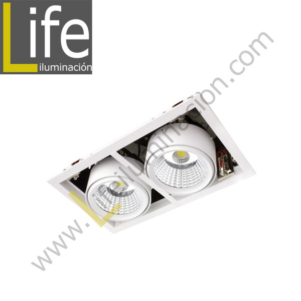 501/LED/50W/30K/WH SPOT LED P/EMPOTRAR 2X25W 3000K WH 220V/60HZ 3300 Lm – 4400 Lm 1