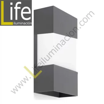 106/1XE27-GREY APLIQUE EXTERIOR 1XE27 IP54 COLOR GRIS 220V-60HZ