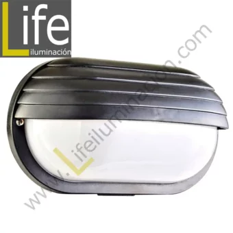 WPL-1811/BK BRAQUETE PLASTICO OVALADO MEDIA LUNA N