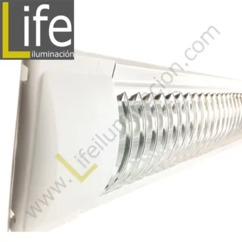 MX228B-Y40X2ET/BL PRISMATICO PLANO C/REJILLA 2X36W BLANCO INC. TUBO