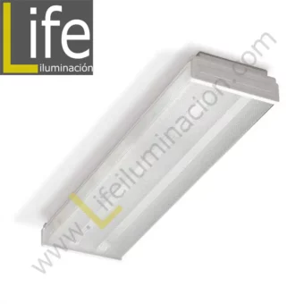 MX528-Y20X2M/BL PRISMA A 2X18W/BF BLANCO CON DIFUSOR ACRILICO S/TU