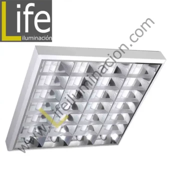 REK/4X18W-E/QEP/220V ARTEF.EMP.4X18W ALUM.BRILL.TRANSV.DOBLE QEP