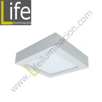 106CA/LED/15W/30K/WH/M DOWNLIGHT LED CUAD.ADO.15W/30K/BL 17.5X4.3CM/ MULT 1350LM