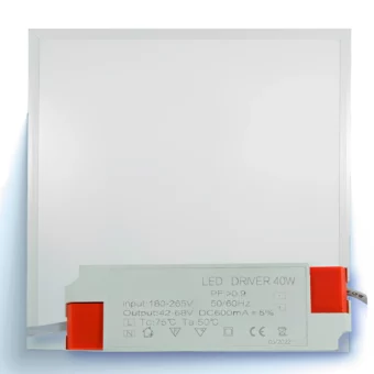 PANEL EMPOTRADO CUADRADO 48W 6500K 600X600MM FP0.9 AC85-265V - JL