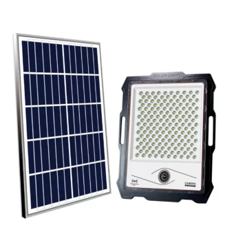 REFLECTOR SOLAR LED CON CAMARA 100 W / 1500 Lm/IP 65 / 80m3/ LED DE ALTA ILUMINACIÓN /  Lente HD de 1080P /T.C. 5H / T.D. 12 H
