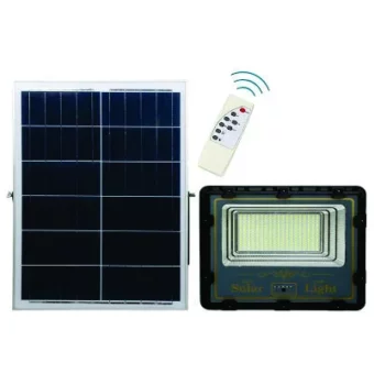 REFLECTOR SOLAR LED 150W /CARGA SOLAR /800 Lm / IP 65 /80m3/CONTROL REMOTO INTELIGENTE/  T.C. 5H / T.D. 12 H /Indicador de carga