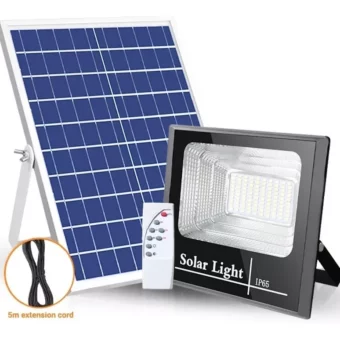 REFLECTOR SOLAR LED 400W /CARGA SOLAR /2800 Lm / IP 65 /170m3/CONTROL REMOTO INTELIGENTE/  T.C. 5H / T.D. 12 H /Indicador de Cantidad Electrica
