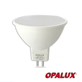 FOCO DICROICO LED 9W 12VDC LUZ BLANCA "OPALUX" 800LM 6500K MR16 120° Ø5CM 5.4CM ALTO