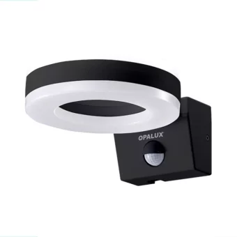 APLIQUE LED PARA PARED INTERIOR Y EXTERIOR "OPALUX" CON SENSOR DE MOVIMIENTO IP65 140° IP65 20W