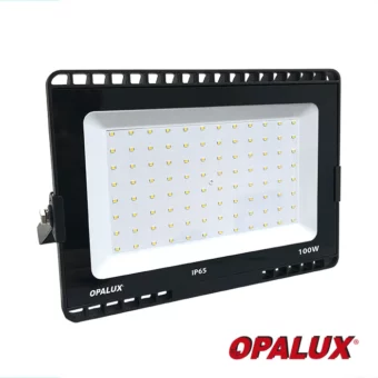 REFLECTOR SLIM 108LED SMD 8500LM "OPALUX" 100W 220-240V AC LUZ BLANCA COLOR NEGRO IP-65