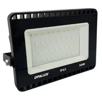 REFLECTOR SLIM 36LED SMD 2550LM "OPALUX" 30W 220-240V AC LUZ BLANCA COLOR NEGRO IP-65 CJX20