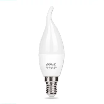 FOCO VELA T/FLAMA LED 7W "OPALUX" BLANCO 100-240V 550LM 6500K E14 160° CJX100