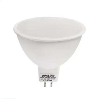 FOCO DICROICO LED 9W MR16 120° LUZ BLANCA "OPALUX" 800LM 6500K 185-264VAC Ø5CM 5.4CM ALTO.CJX100