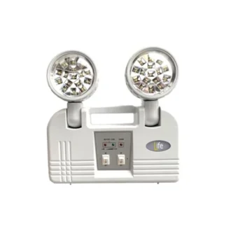 LUZ DE EMERGENCIA 32 LED SMD «LIFE» MAX32 C/FAROS GIRATORIOS ILUMINACION BLANCA 8HRS DURACION LEDs ULTRABRILLANTES 150M2 CUMPLE CON INDECI 100%