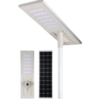 LUMINARIA SOLAR 120W PROFESIONAL PANEL MONOCRISTALINO ALUMINIO LARGO ALCANCE 190LM/W 1.50MTS