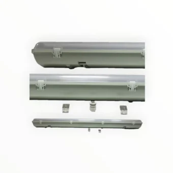 LUMINARIA HERMETICA 2X18W IP65 IK08 PARA EXTERIORES 1.20MTS EN ACRILICO PARA FLUORESCENTES LED  (NO INCLUIDO) PARA ADOSAR O COLGAR LINEA GB ANKAR