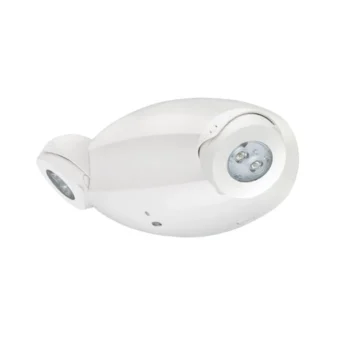 LUZ DE EMERGENCIA CON BATERIA HIERRO-LITIO-FOSFATO, 90 MINUTOS DE AUTONOMÍA QUANTUM® LED ADJUSTABLE OPTICS 640 LUMENS 6.6W EMERGENCY LIGHT WHITE HOUSING