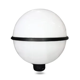 FAROLA LED EXTERIOR TIPO ESFERA PARA ALUMBRADO PUBLICO CON ROSCA E27 (TAMAÑO 35cm) IDEAL PARA PARQUES MARCA LIFE ACRILICO PAVONADO