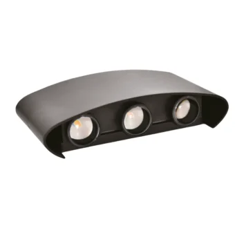 APLIQUE EXTERIOR LED CYCLOPS "OPALUX" NEGRO, 6W 560LM 3000K,120-265VAC, IP65