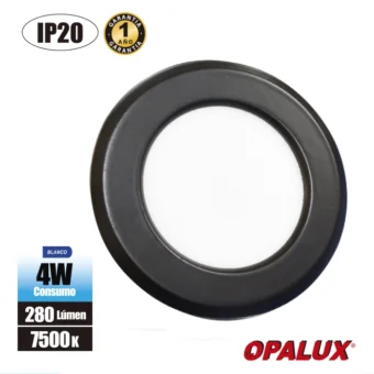SPOT PARA MUEBLE 4W OPALUX 7500K NEGRO MATE