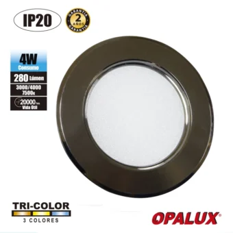 SPOT PARA MUEBLE 4W OPALUX GRAFITO 3CCT TRICOLOR