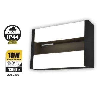 APLIQUE EXTERIOR DE PARED CONROY 18 W 1300 LM NEGRO