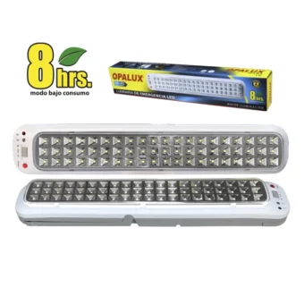 LUZ DE EMERGENCIA LED “OPALUX” BAT. LI.ION 3.7V3000MAH IP20 8HORAS 60 LED 450LM MASTERX12