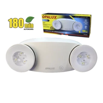 LUZ DE EMERGENCIA OPALUX 3HRS 6 LEDS 700LM BATERIA 6V 4.5AH CARCASA ABS MASTERX12