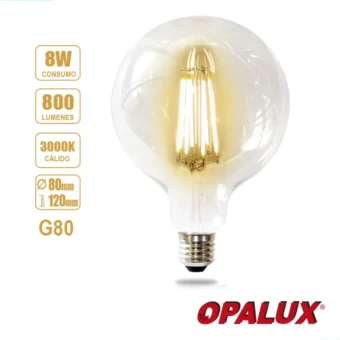 FOCO VINTAGE E27 8W OPALUX G80 3000K 220V