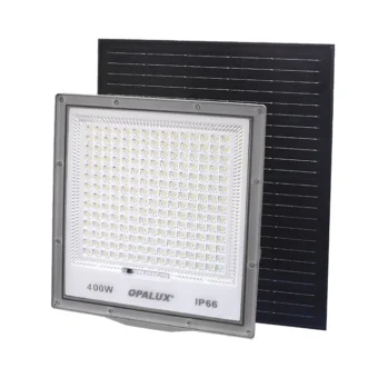 REFLECTOR SOLAR LED CON PANEL SOLAR 400W "OPALUX" 3500LM, 7200K