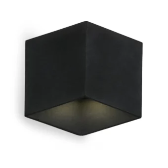 APLIQUE EXTERIOR DE PARED "OPALUX" RHONBOID NEGRO