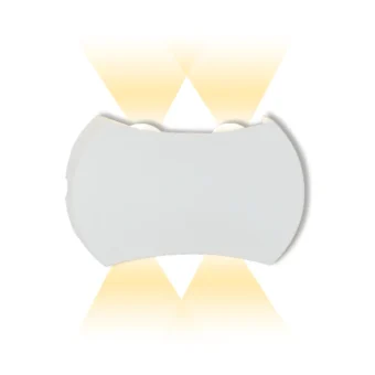 APLIQUE EXTERIOR DE PARED "OPALUX" PYXIS 4 BLANCO