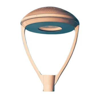 FAROLA LED EXTERIOR TIPO ISLA 100W PARA ALUMBRADO PUBLICO CON LUMINARIA INTEGRADA DISEÑO ORNAMENTAL IDEAL PARA PARQUES MARCA LIFE ALUMINIO FUNDIDO