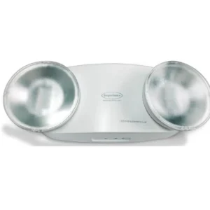 LUZ DE EMERGENCIA 12 LED 2 FAROS 200 LUMENS 2HRS 2.4W BATERIA LITHIUM SEGURIMAX UL