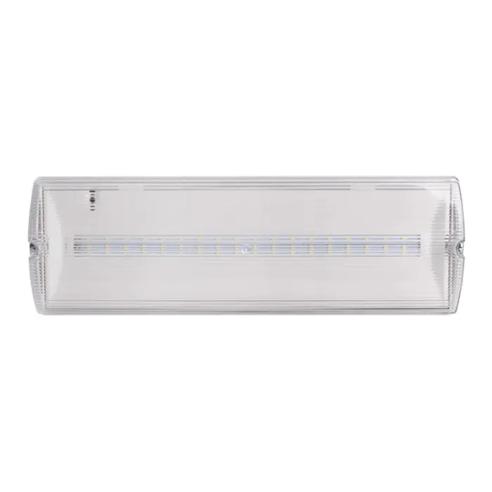 LAMPARA DE EMERGENCIA HERMÉTICA 6W (2x3W) 500LM LUZ BLANCA 6500K IP65 AUTONOMIA 03 HORAS 180-265V 50,000HRS CE RoHS