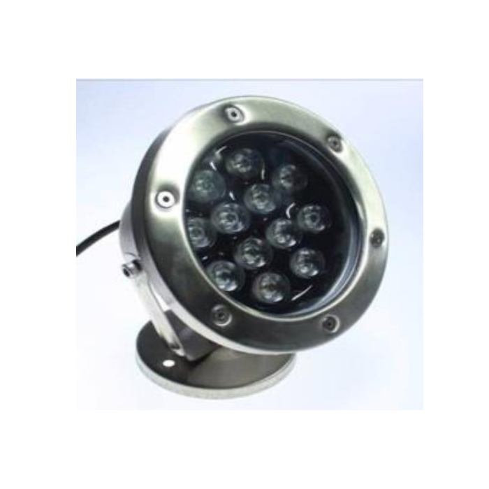 LUMINARIA SUBACUATICA EMPOTRABLE 36W IP68 IK08 RGB ACERO INOXIDABLE PARA PILETAS, PARQUES DE AGUA, PISCINA
