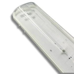 LUMINARIA HERMETICA PARA EXTERIORES + 02 TUBOS LED 18W 120CM LUZ BLANCA IP65 IK08 ANK