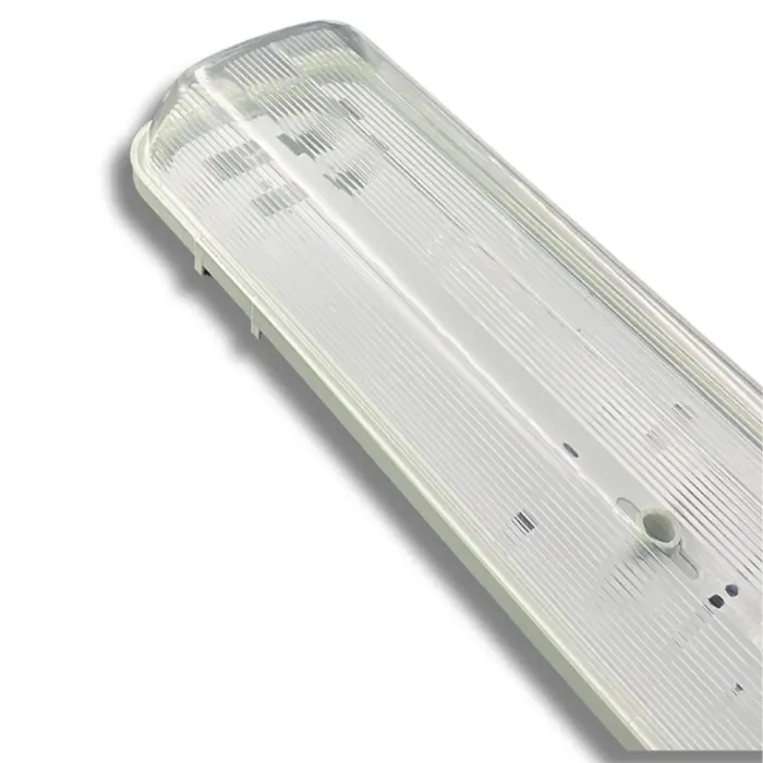 LUMINARIA HERMETICA PARA EXTERIORES + 02 TUBOS LED 18W 120CM LUZ BLANCA IP65 IK08 ANK
