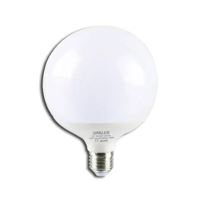 Foco led Bola 18W "Opalux" Luz Blanca 6500K 220v rosca E27 1440 lumens 35,000hrs