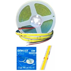 CINTA LED COB "OPALUX" 480LED/MT 5MTS 220V BLANCO