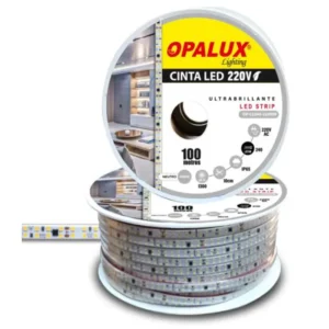 CINTA LED IP65 "OPALUX" 220V AC 1300LM 4000K 240LEDS 100MTS.