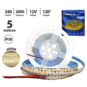 CINTA LED 4000K 240LED "OPALUX" NEUTRO 12V IP20 MASTERX100