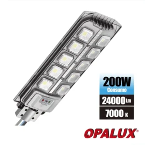 PASTORAL SOLAR 200W OPALUX 336 LEDS 7500K CON SENSOR RADAR BATERIA 3.2/20000A