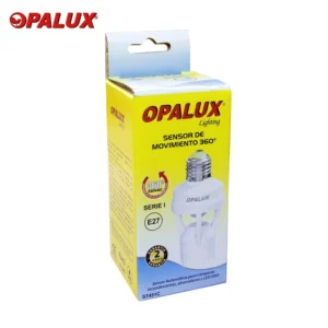 FOCO CON SENSOR DE MOVIMIENTO 360° E27 OPALUX 6MTS 220-240VAC